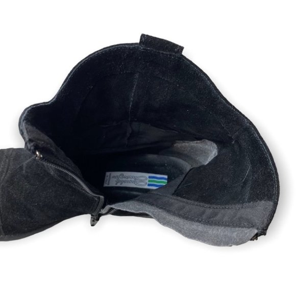 Arnold Churgin Black Suede Studded  Ankle Booties - Picture 9 of 12